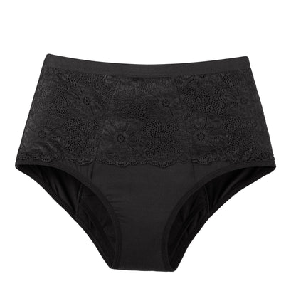 Incontinence Lace High Rise-Black